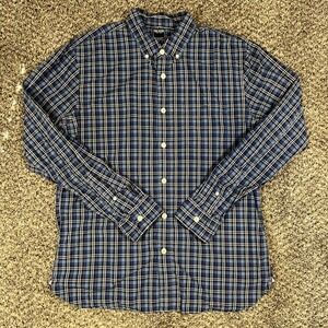 Todd‎ Snyder Mens Blue Plaid Cotton Button Down Shirt Large Made in Portugal